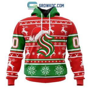 Seattle Kraken Special Santa Claus Christmas Is Coming Personalized Hoodie T Shirt