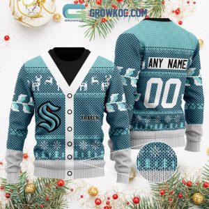 Seattle Kraken Supporter Christmas Holiday Personalized Ugly Sweater