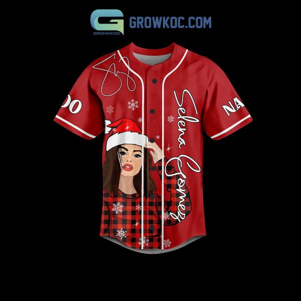 Selena Gomez Can Not Keep Christmas To Myself Custom Name Baseball Jersey