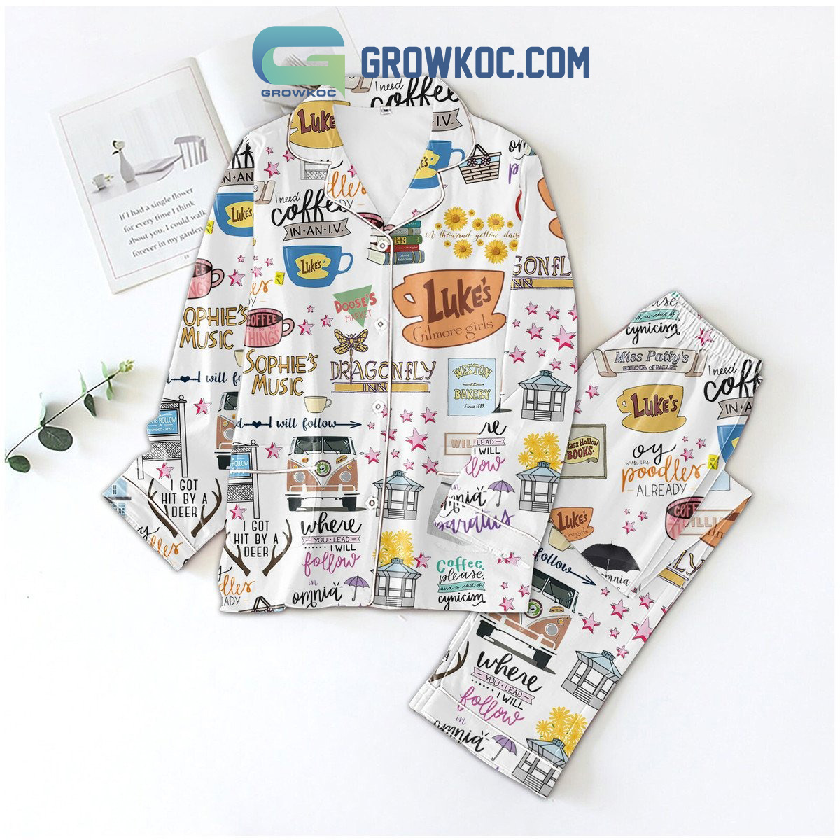 Shophie's Music Luke's Girlmore Girls Pajamas Set - Growkoc
