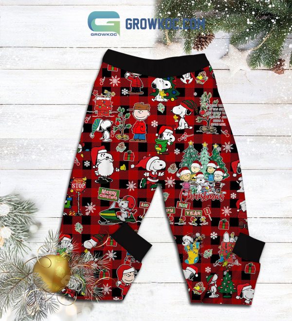 Snoopy Peanuts Christmas Begins With Christ Pajamas Set