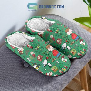 Snoopy Peanuts Christmas Time Is Here House Slippers