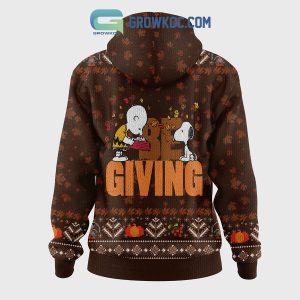 Snoopy Thanksgiving Zip Hoodie Sweater