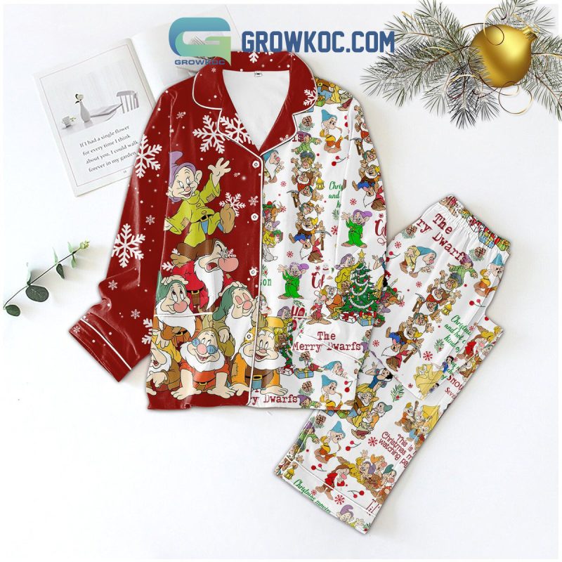 Snow White And The Seven Dwarfs Merry Christmas Pajamas Set - Growkoc