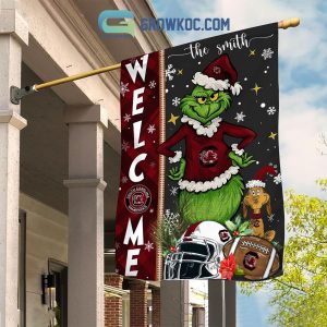 South Carolina Gamecocks NCAA Grinch Football Welcome Christmas House Garden Flag