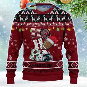 South Carolina Gamecocks NCAA Ho Ho Ho Snow Christmas Personalized Ugly Sweater