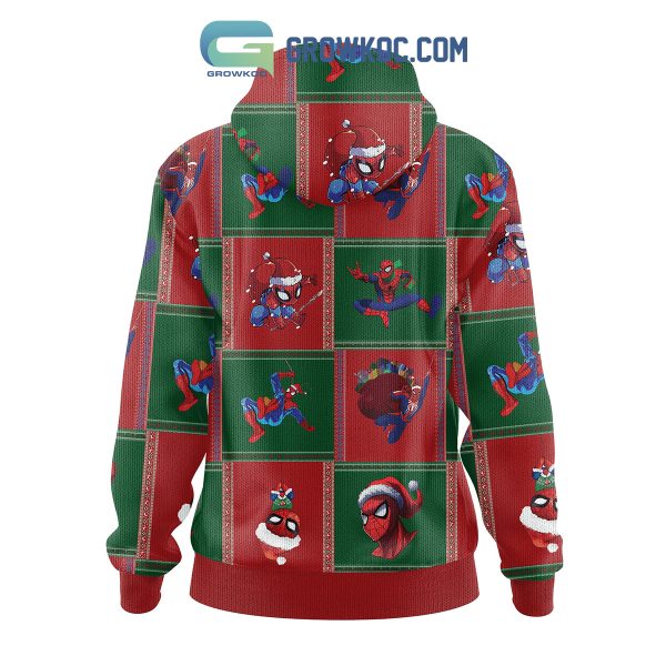 Spiderman Christmas Zip Hoodie Sweater