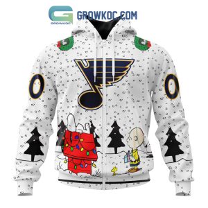 St. Louis Blues NHL Mix Snoopy Peanuts Christmas Personalized Hoodie T Shirt