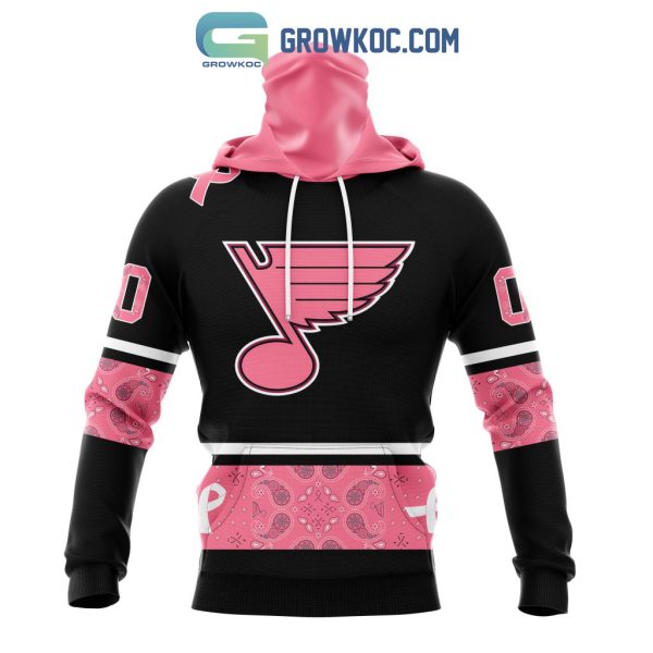 St. Louis Blues NHL Special Style Paisley In October We Wear Pink Breast Cancer Personalized Hoodie T Shirt