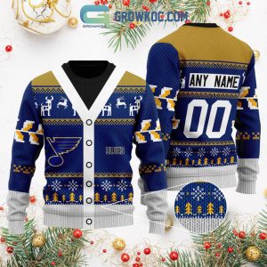 St. Louis Blues Supporter Christmas Holiday Personalized Ugly Sweater