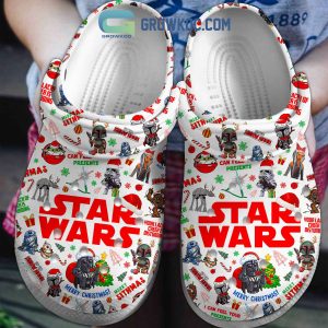 Star Wars Merry Chrisrtmas Can Feel Your Present Clogs Crocs