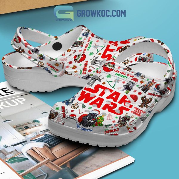 Star Wars Merry Chrisrtmas Can Feel Your Present Clogs Crocs