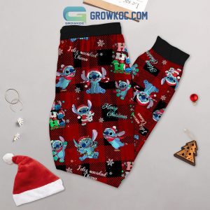 Stitch It Is Beginning To Taste A Lot Like Christmas Feliz Navidad Ohana Fleece Pajamas Set