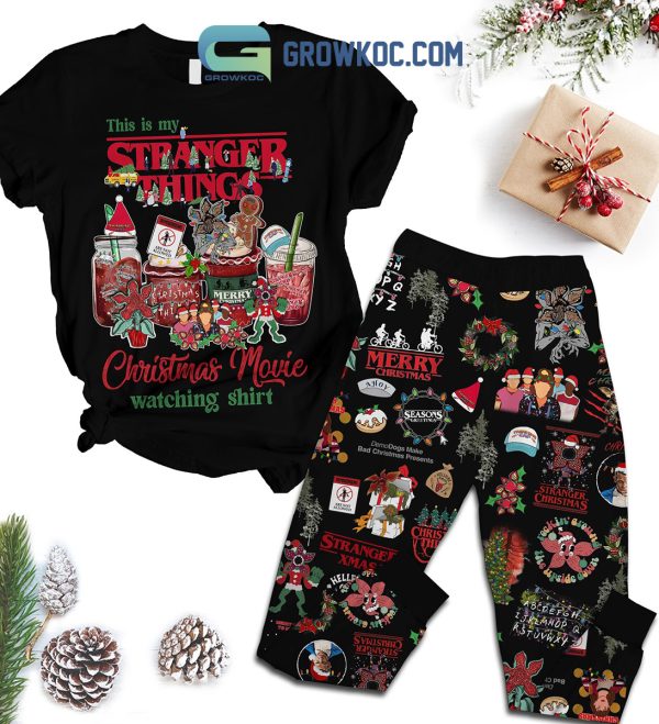 Stranger Things Merry Christmas Demedogs Make Bad Christmas Present Pajamas Set