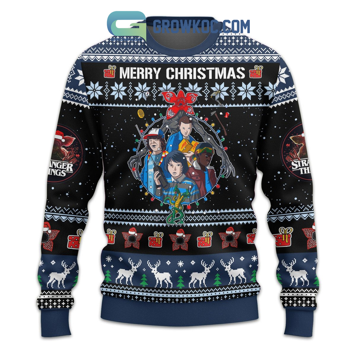 Stranger Things Merry Christmas Ugly Sweater Growkoc