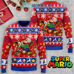 Super Mario Snow Christmas Ugly Sweater