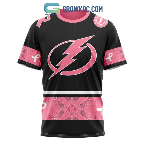 Tampa Bay Lightning NHL Special Style Paisley In October We Wear Pink Breast Cancer Personalized Hoodie T Shirt