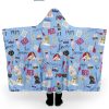 Stitch Happy Halloween Playful Time Hooded Blanket