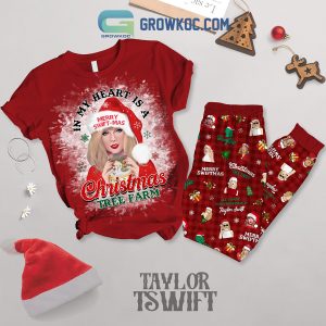 Taylor Swift In My Heart Is A Christmas Tree Farm Pajamas Set