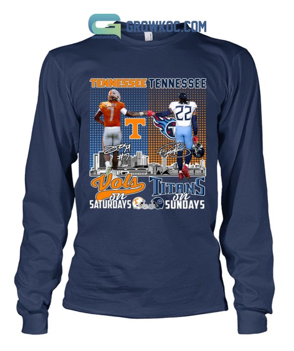 Tennessee Vols On Saturdays And Tennessee Titans On Sundays Shirts