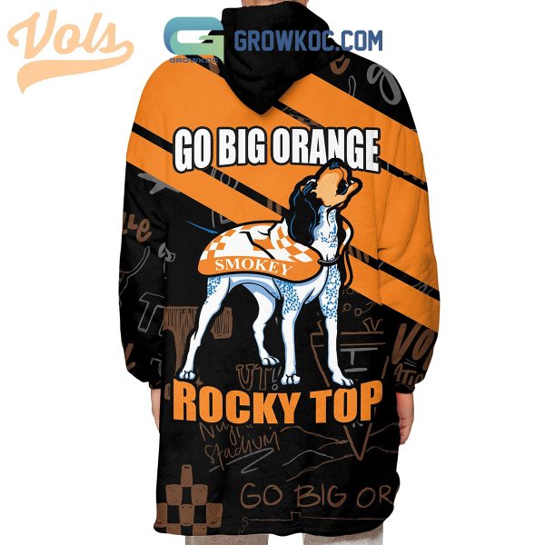 Tennessee Volunteers Go Big Orange Rocky Top Oodie Blanket Hoodie