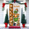 Texas A&M Aggies Grinch Football Welcome Christmas Personalized Decor Door Cover