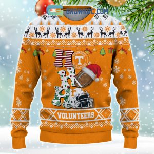 Tennessee Volunteers NCAA Ho Ho Ho Snow Christmas Personalized Ugly Sweater