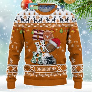 Texas Longhorns NCAA Ho Ho Ho Snow Christmas Personalized Ugly Sweater