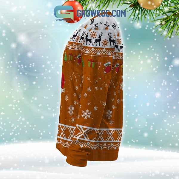 Texas Longhorns NCAA Ho Ho Ho Snow Christmas Personalized Ugly Sweater