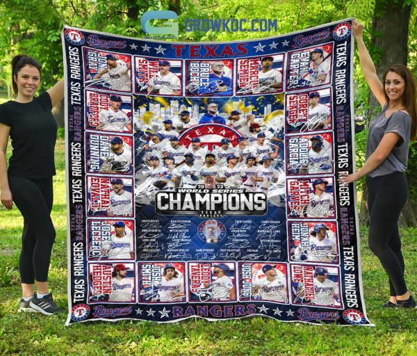 Texas Rangers 2023 World Series Champions Fleece Blanket Quilt