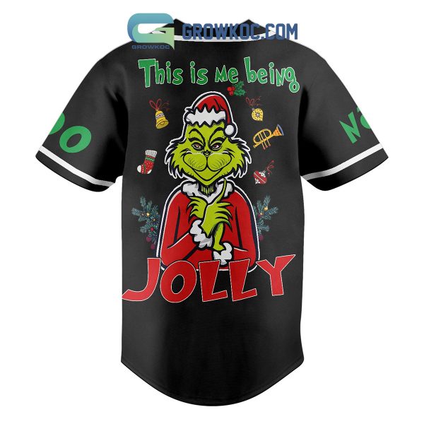 The Grinch This Is My Being Jolly Personalized Baseball Jersey