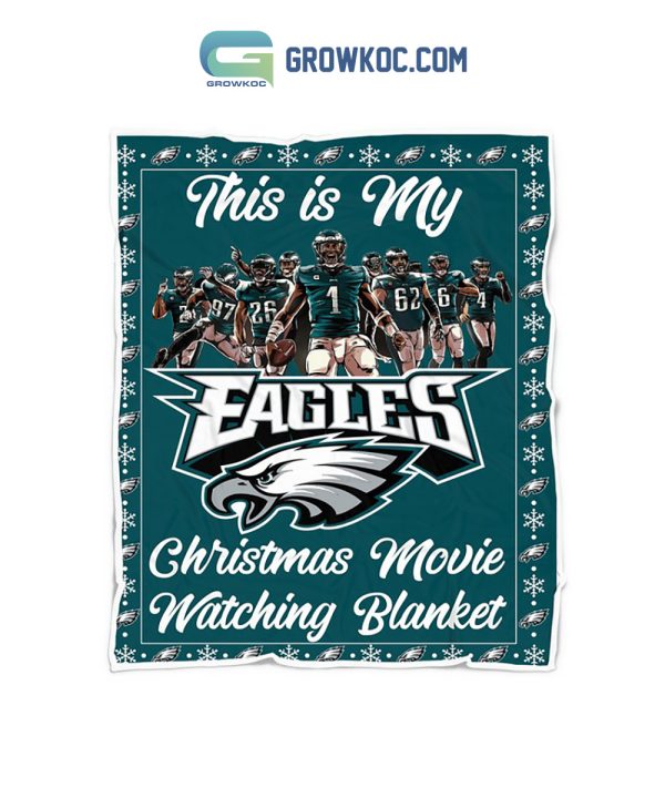 This Is My Philadelphia Eagles NFL Team Christmas Movie And Watching Blanket Fleece