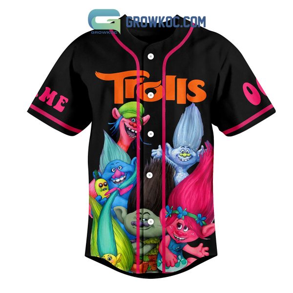 Trolls Trolling With My Homies Christmas Winter Holiday Custom Name Number Personalized Baseball Jersey