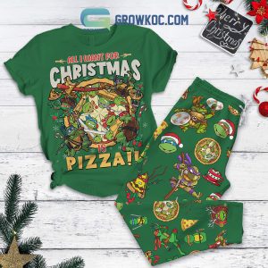 Turtles All I Want For Christmas Is Pizza Pajamas Set