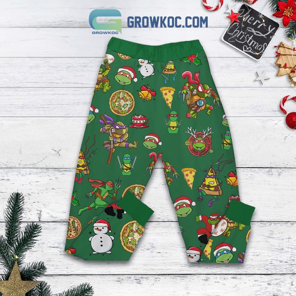 Turtles All I Want For Christmas Is Pizza Pajamas Set