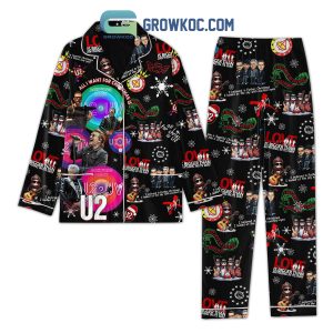U2 All I Want For Christmas Achtung Baby Pajamas Set