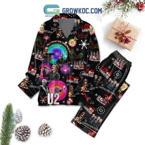 U2 All I Want For Christmas Achtung Baby Pajamas Set