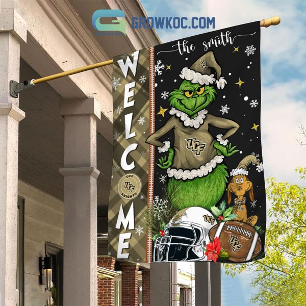 UCF Knights NCAA Grinch Football Welcome Christmas House Garden Flag