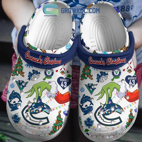 Vancouver Canucks Christmas Grinch Clogs Crocs