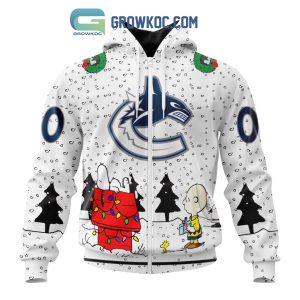 Vancouver Canucks NHL Mix Snoopy Peanuts Christmas Personalized Hoodie T Shirt