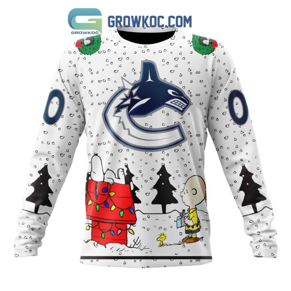 Vancouver Canucks NHL Mix Snoopy Peanuts Christmas Personalized Hoodie T Shirt