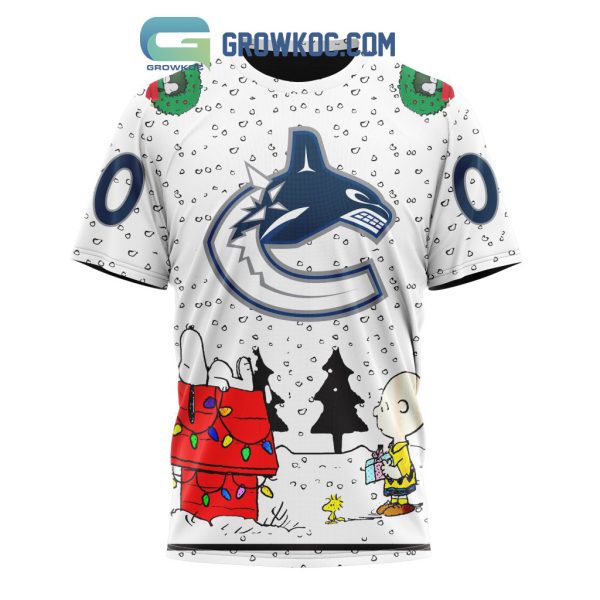 Vancouver Canucks NHL Mix Snoopy Peanuts Christmas Personalized Hoodie T Shirt