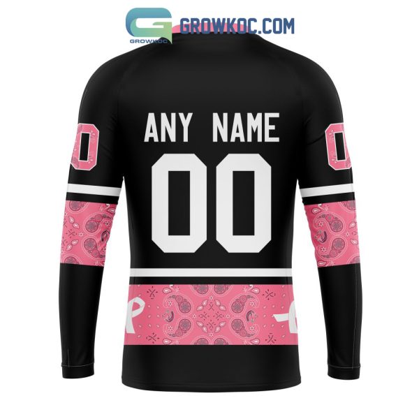 Vancouver Canucks NHL Special Style Paisley In October We Wear Pink Breast Cancer Personalized Hoodie T Shirt