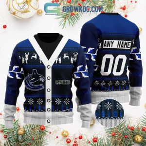 Vancouver Canucks Supporter Christmas Holiday Personalized Ugly Sweater