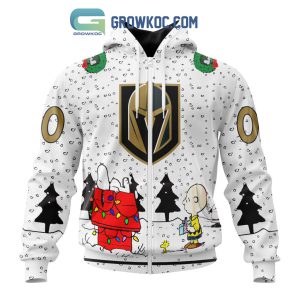 Vegas Golden Knights NHL Mix Snoopy Peanuts Christmas Personalized Hoodie T Shirt
