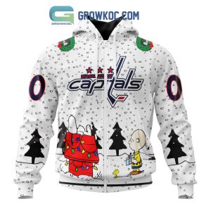 Washington Capitals NHL Mix Snoopy Peanuts Christmas Personalized Hoodie T Shirt
