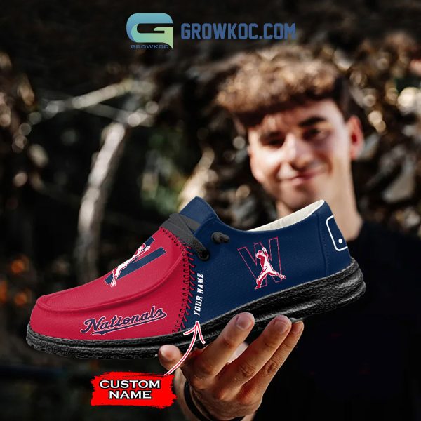 Washington Nationals MLB Personalized Hey Dude Shoes