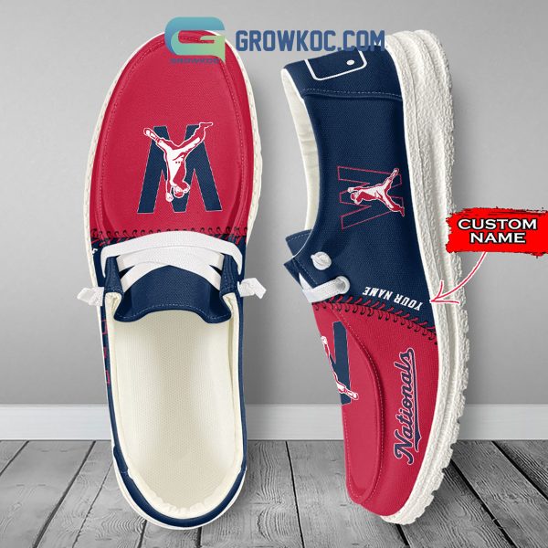 Washington Nationals MLB Personalized Hey Dude Shoes