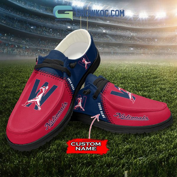 Washington Nationals MLB Personalized Hey Dude Shoes