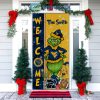 USC Trojans Grinch Football Welcome Christmas Personalized Decor Door Cover